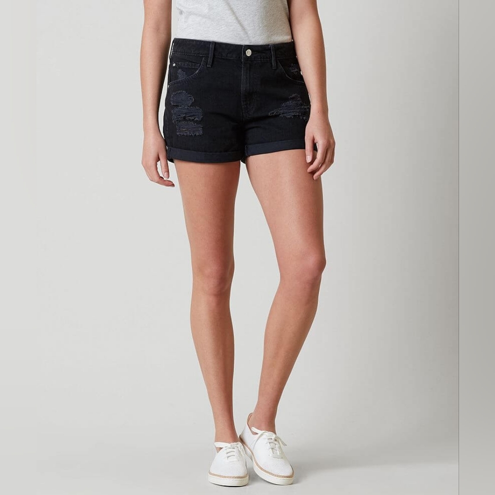 Guess Black Distressed Denim Shorts